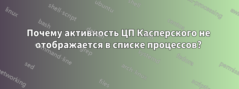 Почему активность ЦП Касперского не отображается в списке процессов?