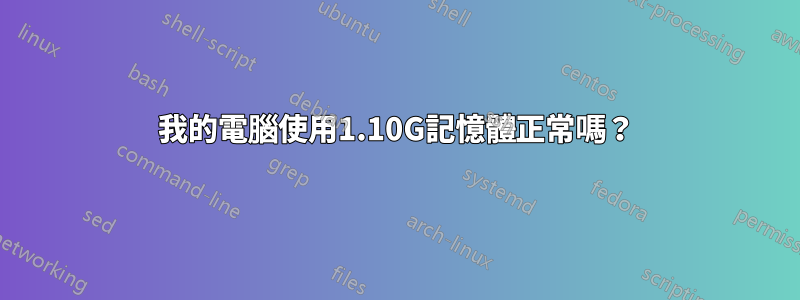 我的電腦使用1.10G記憶體正常嗎？