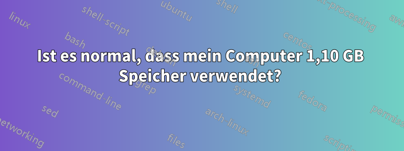 Ist es normal, dass mein Computer 1,10 GB Speicher verwendet?