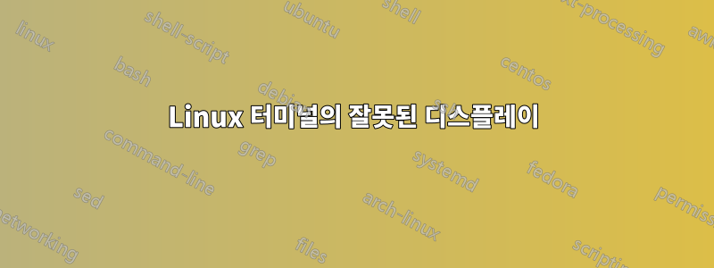 Linux 터미널의 잘못된 디스플레이