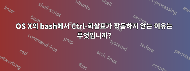 OS X의 bash에서 Ctrl-화살표가 작동하지 않는 이유는 무엇입니까?