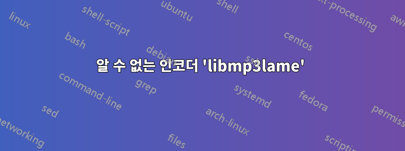 알 수 없는 인코더 'libmp3lame'