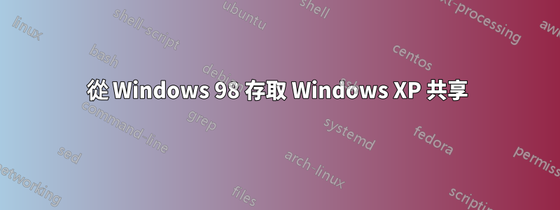 從 Windows 98 存取 Windows XP 共享