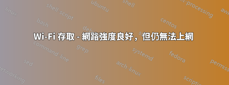 Wi-Fi 存取 - 網路強度良好，但仍無法上網