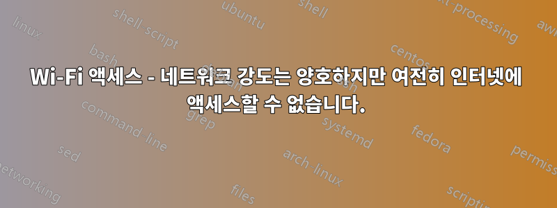 Wi-Fi 액세스 - 네트워크 강도는 양호하지만 여전히 인터넷에 액세스할 수 없습니다.