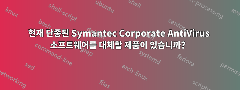 현재 단종된 Symantec Corporate AntiVirus 소프트웨어를 대체할 제품이 있습니까? 
