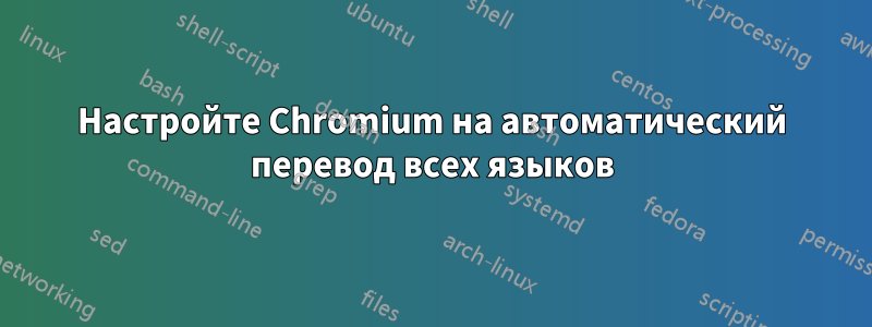 Настройте Chromium на автоматический перевод всех языков