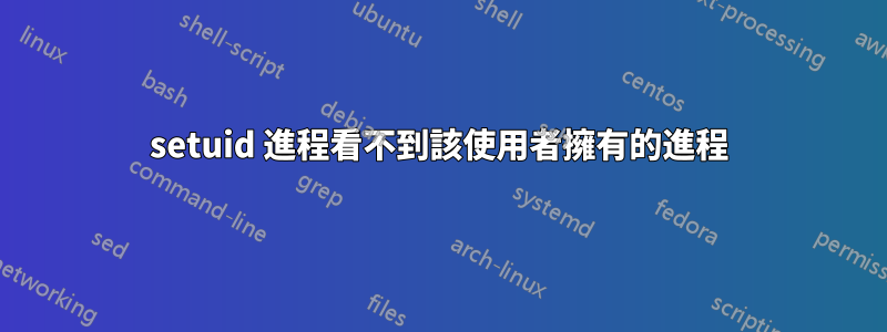 setuid 進程看不到該使用者擁有的進程