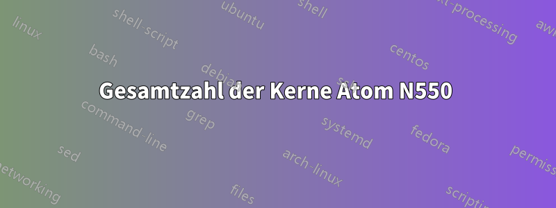 Gesamtzahl der Kerne Atom N550