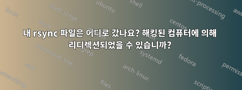 내 rsync 파일은 어디로 갔나요? 해킹된 컴퓨터에 의해 리디렉션되었을 수 있습니까?