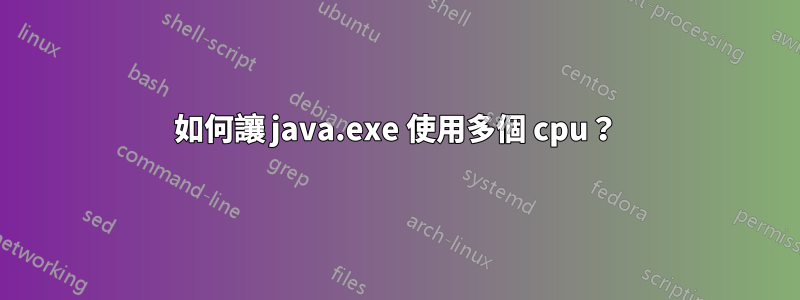 如何讓 java.exe 使用多個 cpu？