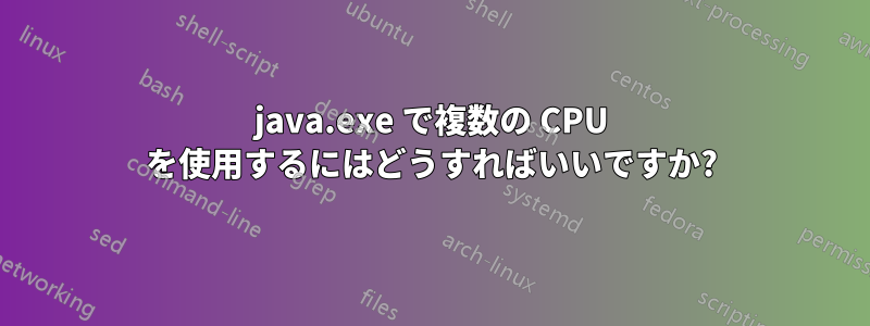 java.exe で複数の CPU を使用するにはどうすればいいですか?