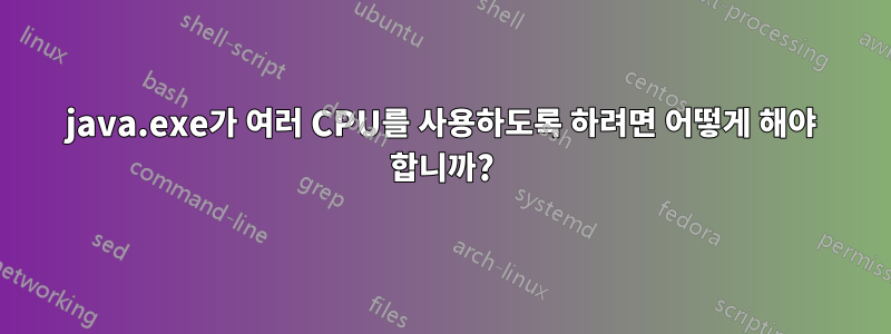java.exe가 여러 CPU를 사용하도록 하려면 어떻게 해야 합니까?