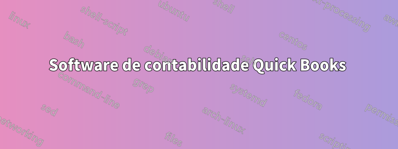 Software de contabilidade Quick Books