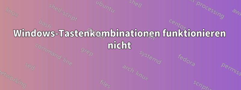 Windows-Tastenkombinationen funktionieren nicht