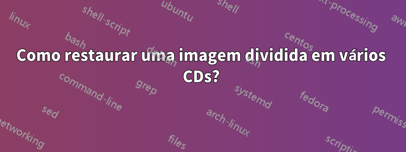 Como restaurar uma imagem dividida em vários CDs?