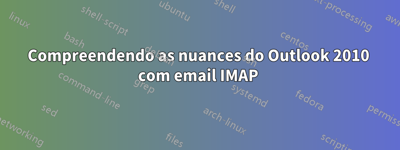 Compreendendo as nuances do Outlook 2010 com email IMAP
