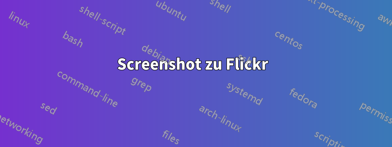Screenshot zu Flickr 