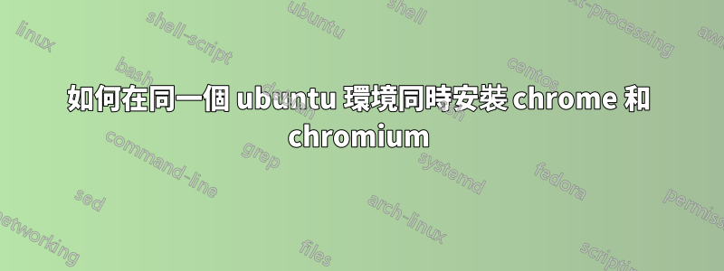 如何在同一個 ubuntu 環境同時安裝 chrome 和 chromium