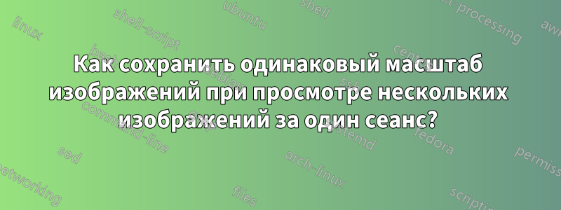 Как сохранить одинаковый масштаб изображений при просмотре нескольких изображений за один сеанс?