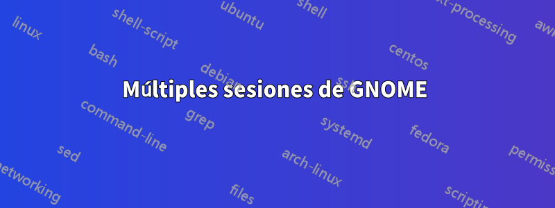 Múltiples sesiones de GNOME