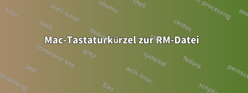 Mac-Tastaturkürzel zur RM-Datei 