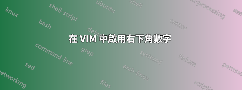 在 VIM 中啟用右下角數字