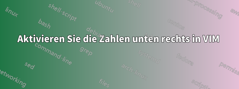 Aktivieren Sie die Zahlen unten rechts in VIM