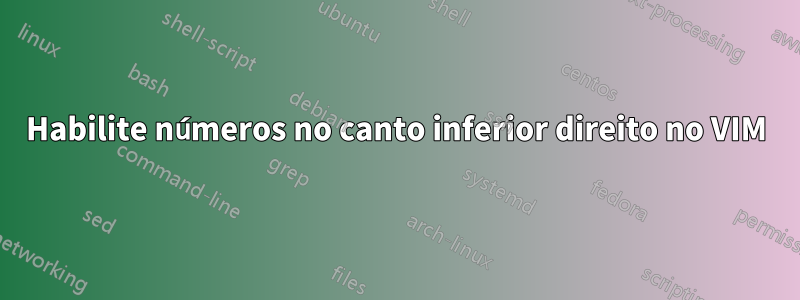 Habilite números no canto inferior direito no VIM