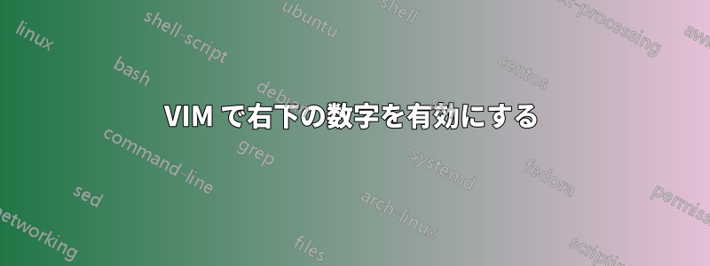 VIM で右下の数字を有効にする