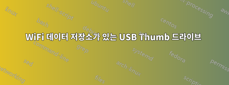 WiFi 데이터 저장소가 있는 USB Thumb 드라이브