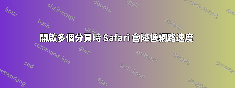 開啟多個分頁時 Safari 會降低網路速度