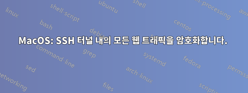 MacOS: SSH 터널 내의 모든 웹 트래픽을 암호화합니다.