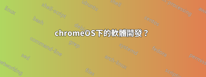 chromeOS下的軟體開發？