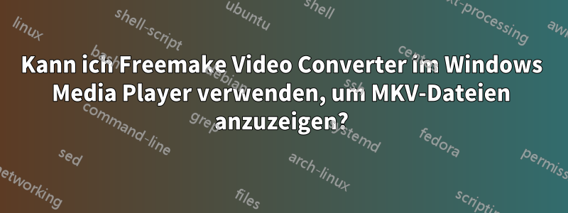 Kann ich Freemake Video Converter im Windows Media Player verwenden, um MKV-Dateien anzuzeigen?