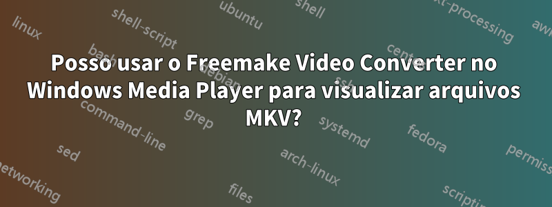 Posso usar o Freemake Video Converter no Windows Media Player para visualizar arquivos MKV?