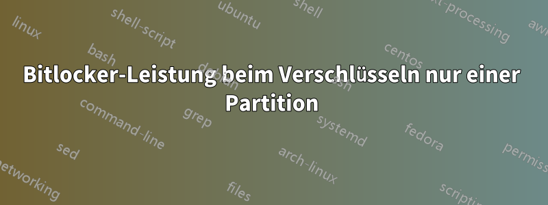 Bitlocker-Leistung beim Verschlüsseln nur einer Partition