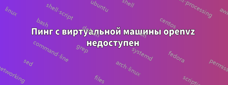 Пинг с виртуальной машины openvz недоступен