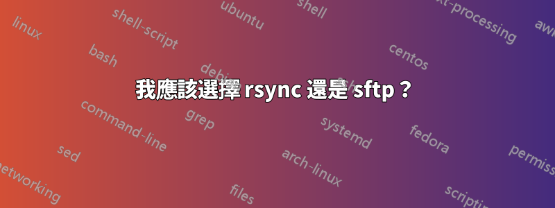 我應該選擇 rsync 還是 sftp？