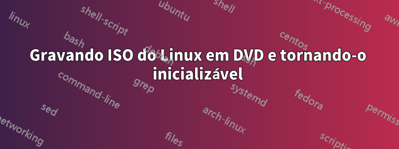 Gravando ISO do Linux em DVD e tornando-o inicializável