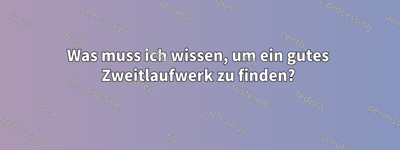 Was muss ich wissen, um ein gutes Zweitlaufwerk zu finden?