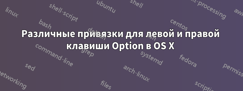 Различные привязки для левой и правой клавиши Option в OS X