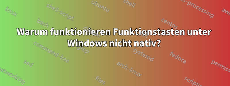 Warum funktionieren Funktionstasten unter Windows nicht nativ?