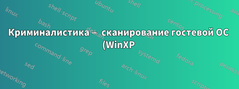 Криминалистика — сканирование гостевой ОС (WinXP) и файлов из хостовой ОС (Win7 64) с помощью VMWare Player или VirtualBox