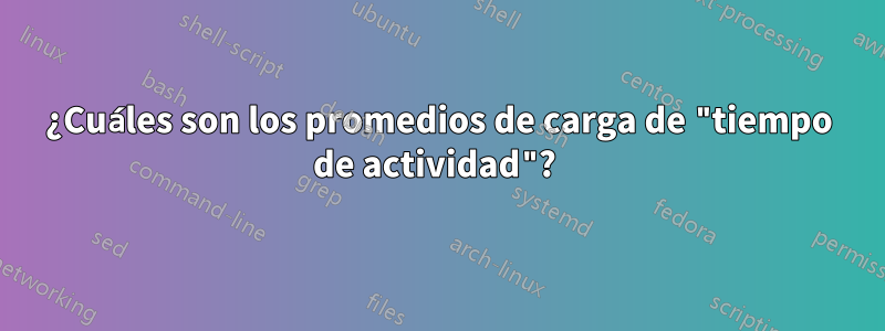 ¿Cuáles son los promedios de carga de "tiempo de actividad"? 