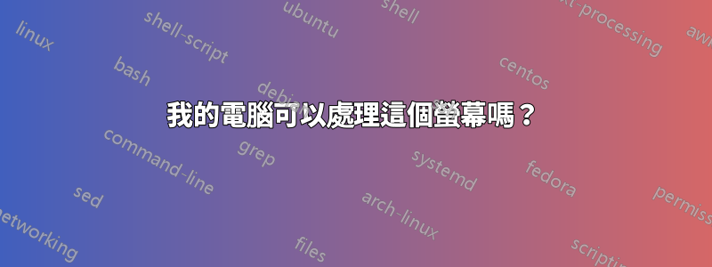 我的電腦可以處理這個螢幕嗎？