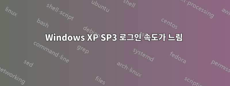 Windows XP SP3 로그인 속도가 느림