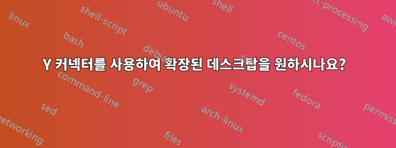 Y 커넥터를 사용하여 확장된 데스크탑을 원하시나요? 