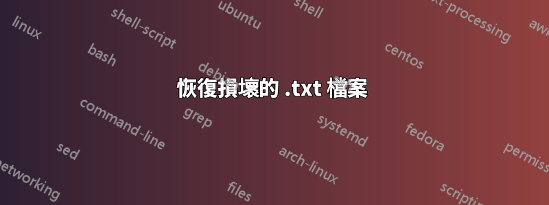 恢復損壞的 .txt 檔案