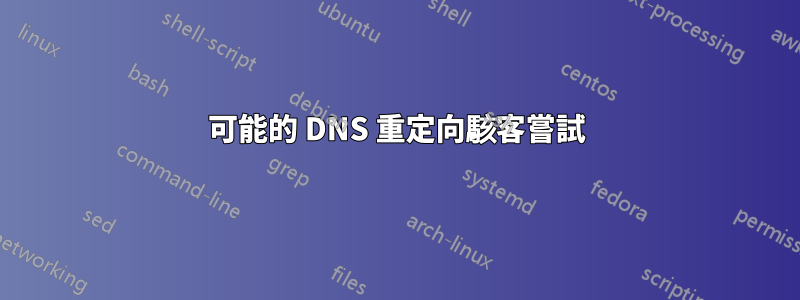 可能的 DNS 重定向駭客嘗試